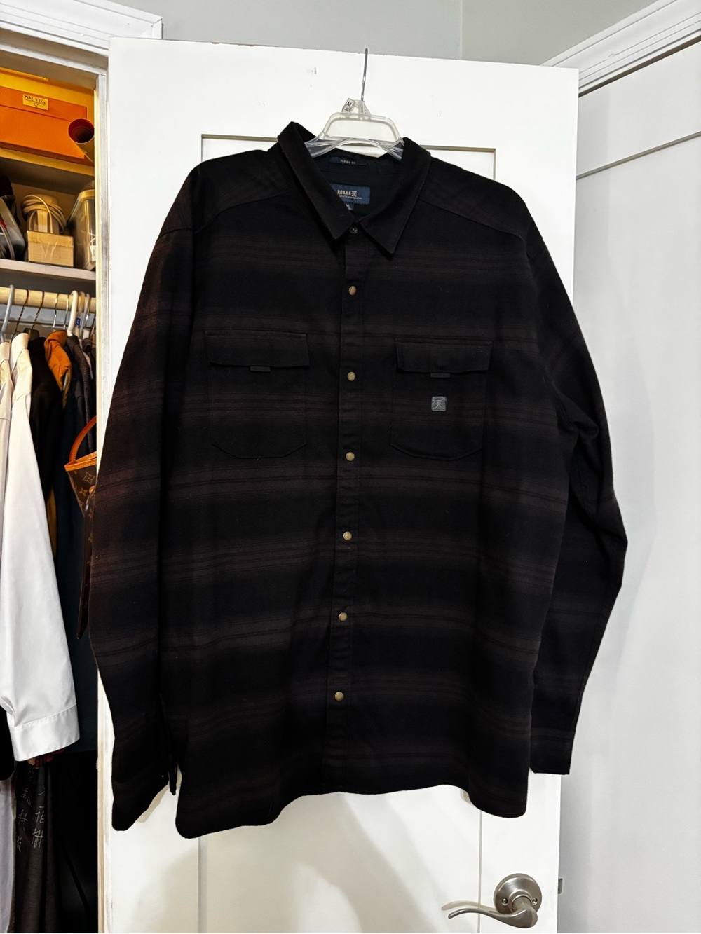 Roark Men's Black Button-Down Casual Shirt